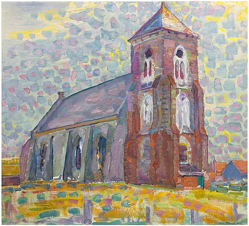 Church in Zoutelande, 1909, Piet Mondrian