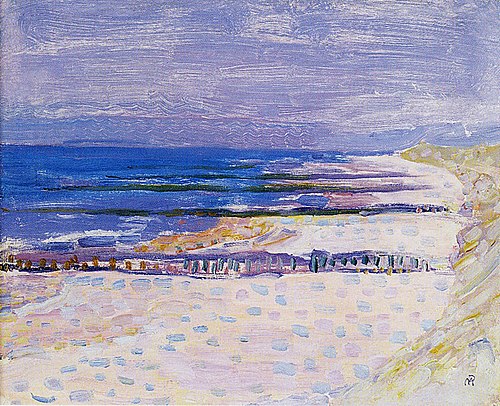 Beach with Five Piers at Domburg, 1909, Piet Mondrian