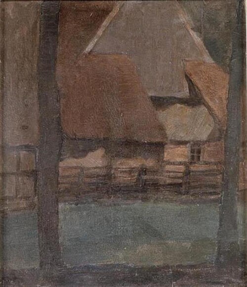 Pignon de ferme à Oehle, 1906, Piet Mondrian