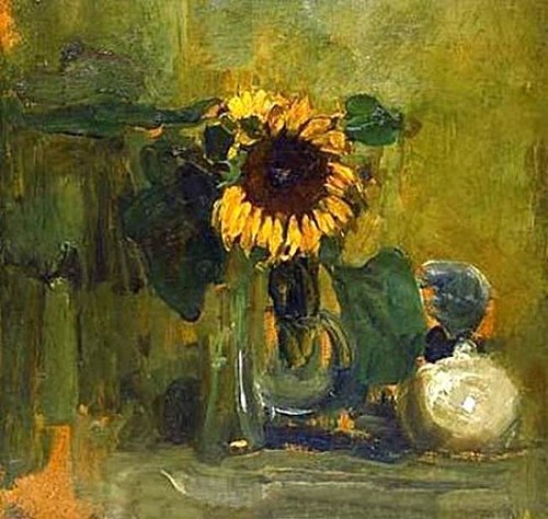 Still Life with Sunflower, 1907, Piet Mondrian