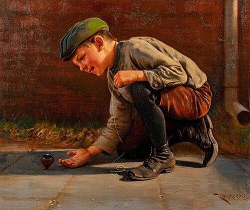 Boy with Spinning Top, , Karl Witkowski