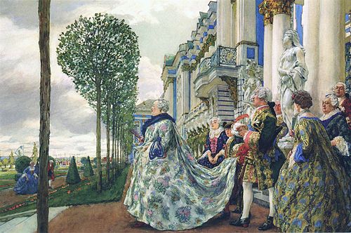 Empress Elizabeth Petrovna in Tsarskoye Selo., 1905, Eugène Lanceray