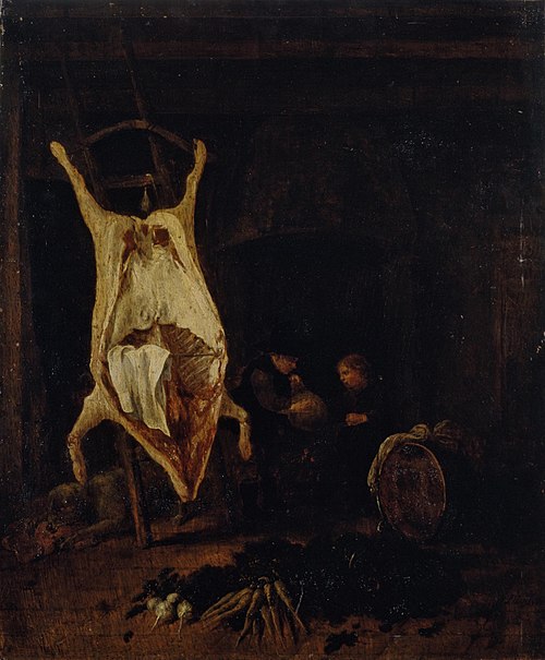 Carcass in a Kitchen, 1691, Jacob Leyssens