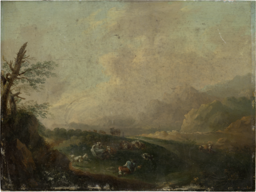 Landscape with Resting Shepherd, , Johann Wilhelm Becker