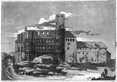 Die Porta Nigra in Trier, 1814, Johann Anton Ramboux