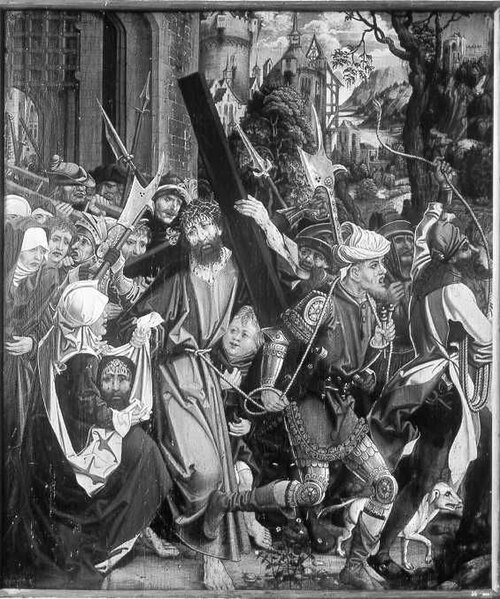 Kreuztragung Christi Rückseite: Reliefspuren, , Paul Lautensack