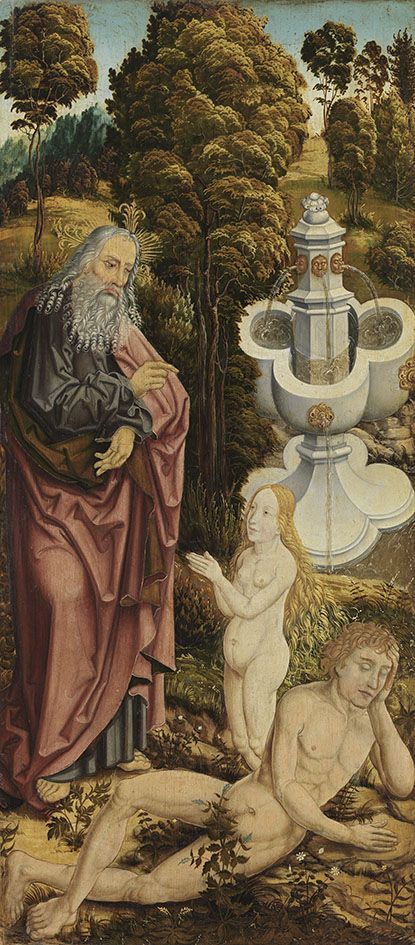 Erschaffung der Eva, , Paul Lautensack