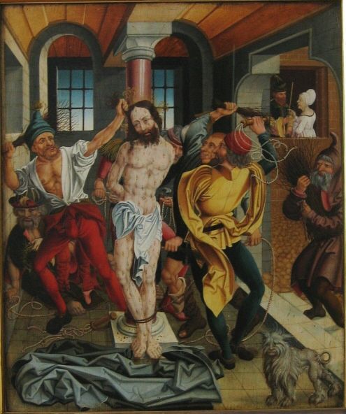 Geißelung Christi Rückseite: Verkündigung an Anna, , Paul Lautensack