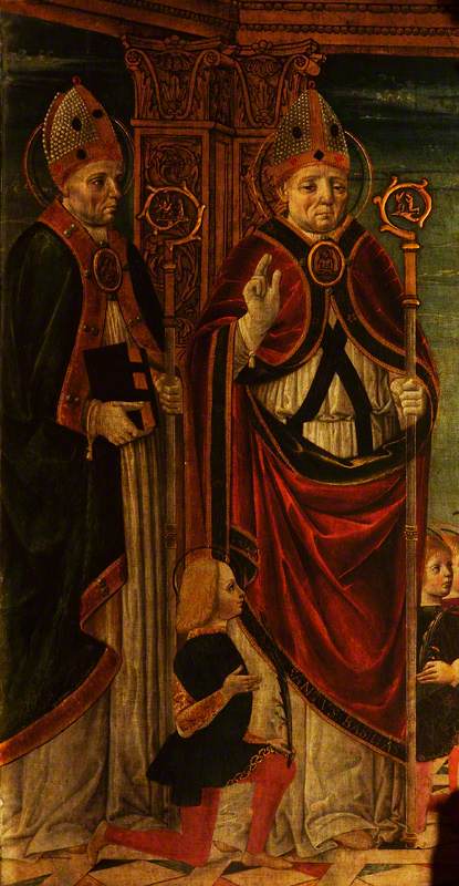 Saint Romanus and Saint Babilas, 1487, Giovanni Ambrogio Bevilacqua