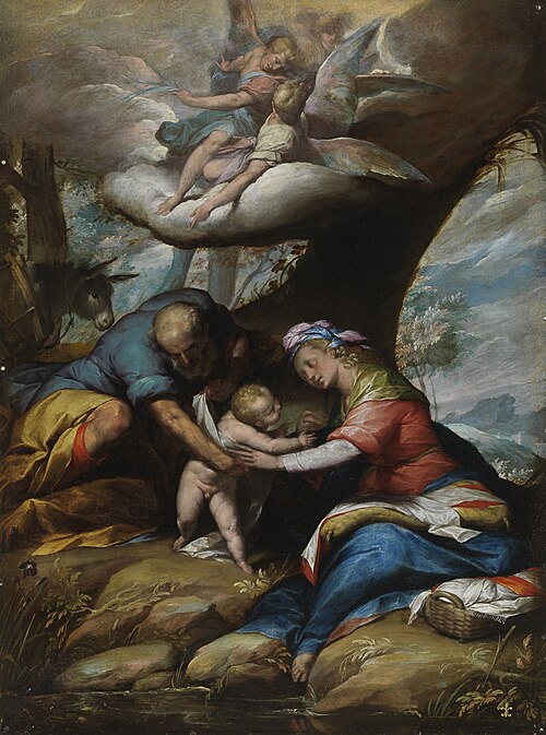 Le Repos pendant la fuite en Égypte, 1595, Giovanni Battista Crespi