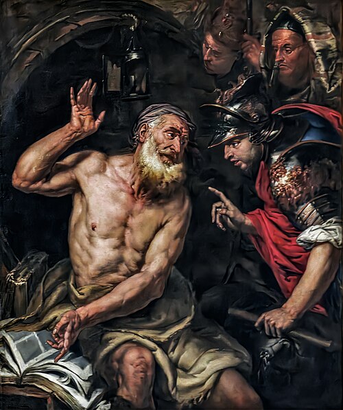 Diogène et Alexandre, 1650, Giovan Battista Langetti