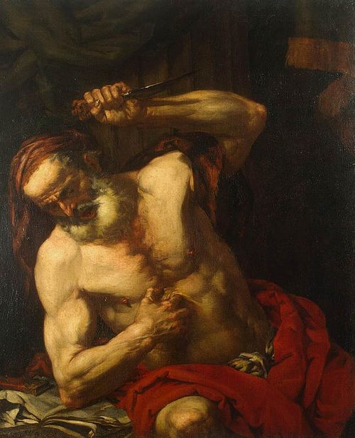 Death of Cato of Utica, 1670, Giovan Battista Langetti