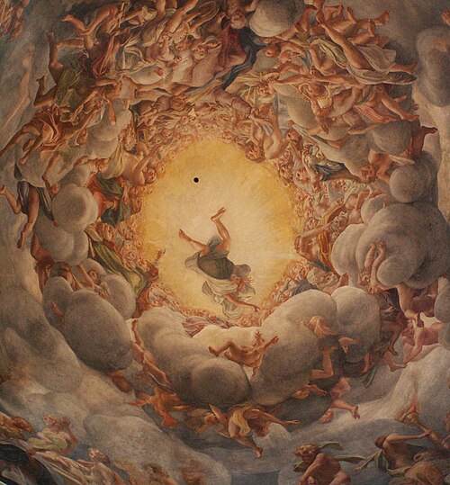Christ, Mary, Saints, and Angels in Glory, 1541, Girolamo Mazzola Bedoli
