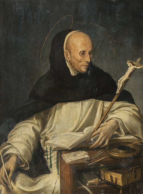 Portrait of friar, possibly Antonio Michele Ghislieri, as st. Thomas, 1543, Girolamo Mazzola Bedoli