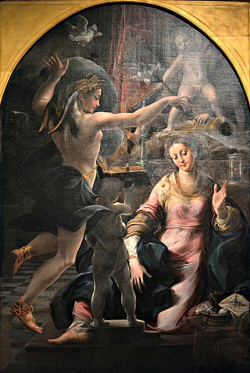 Annunciation, 1600, Girolamo Mazzola Bedoli