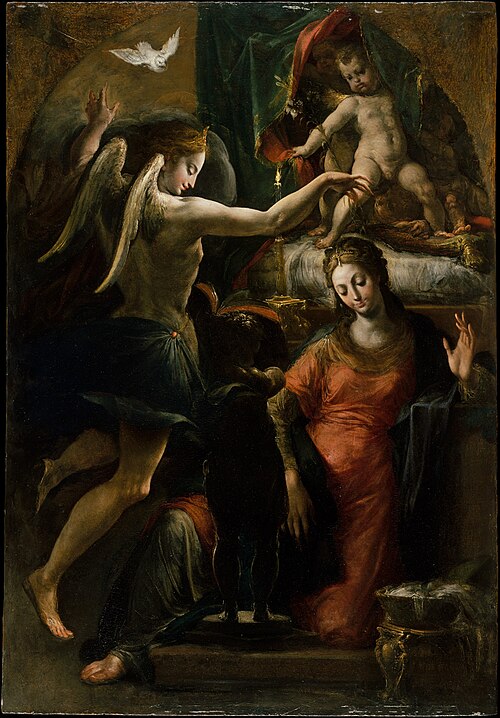 L'Annonciation, 1600, Girolamo Mazzola Bedoli