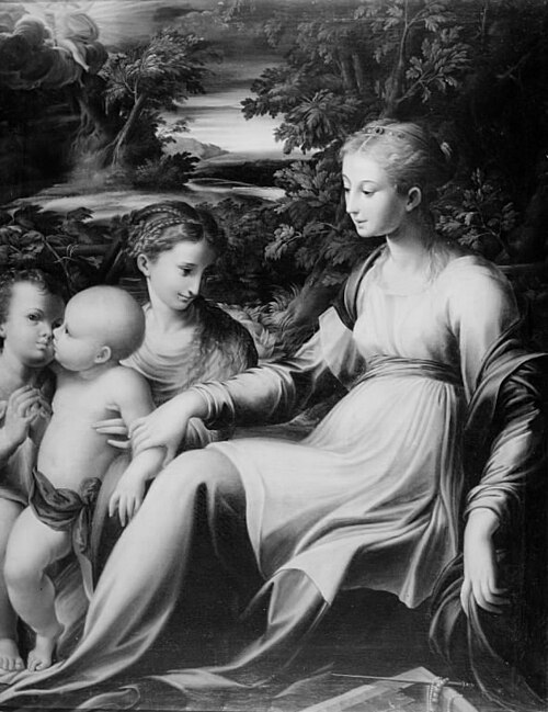 The Holy Family, 1530, Girolamo Mazzola Bedoli