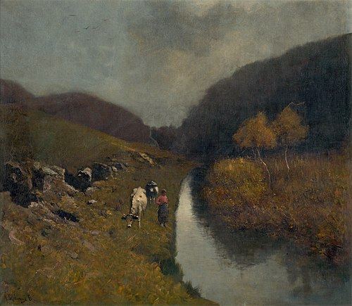 Krajina s kravami, 1890, Béla Spányi
