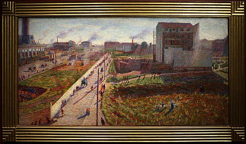 Officine a Porta Romana, 1909, Umberto Boccioni