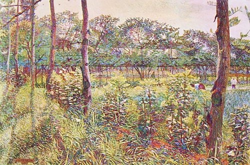 Campagne lombarde, 1908, Umberto Boccioni