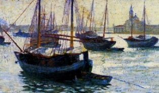 Boats in Venice, 1910, Umberto Boccioni