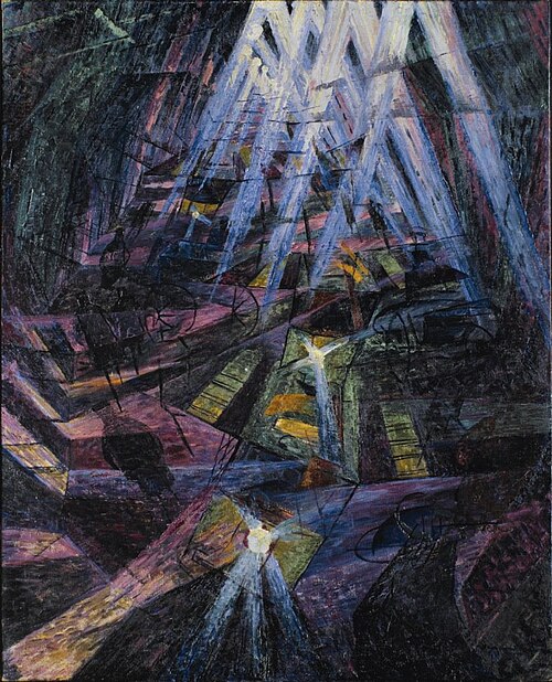 Les Forces d'une rue, 1911, Umberto Boccioni