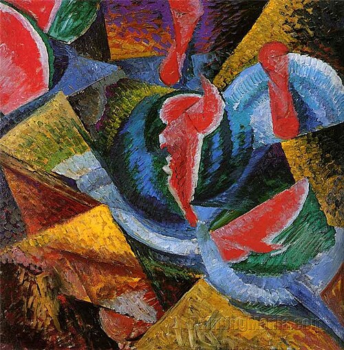 Still Life - Watermelon, 1913, Umberto Boccioni
