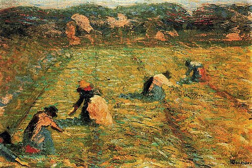 Les récolteuses de riz, 1908, Umberto Boccioni