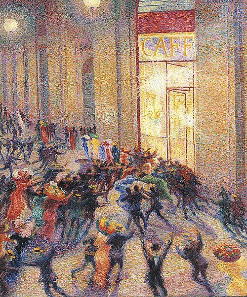 Riot in the Gallery, 1910, Umberto Boccioni