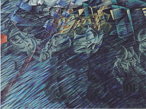 États d'âme II : Ceux qui partent, 1911, Umberto Boccioni