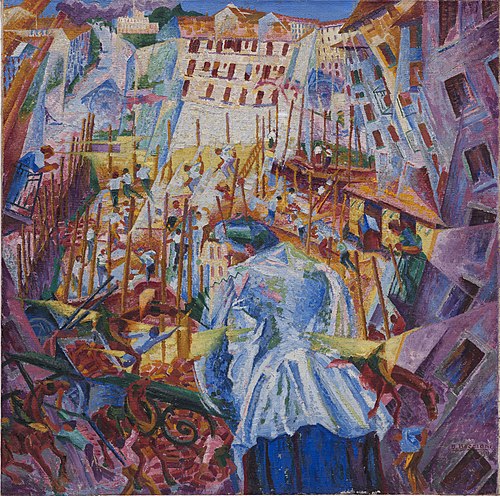 La rue entre dans la maison, 1911, Umberto Boccioni