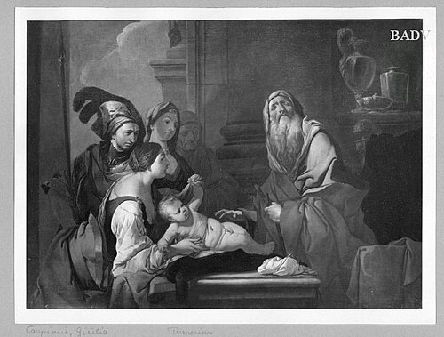 Zacharias giving the name to St. John, 1636, Giulio Carpioni