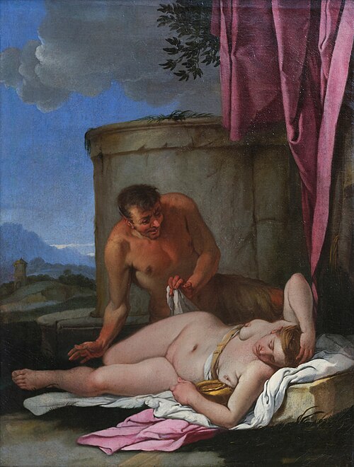 Satyre épiant une nymphe, 1660, Giulio Carpioni