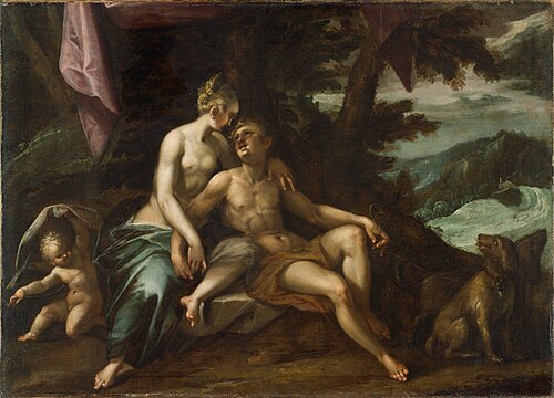 Vénus et Adonis, 1581, Hans von Aachen