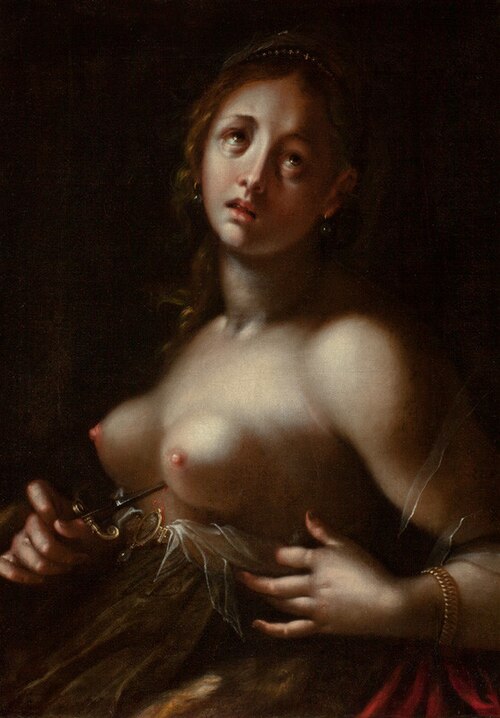 The Suicide of Lucretia, 1601, Hans von Aachen