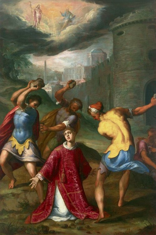 La lapidation de Saint Etienne, 1600, Hans von Aachen