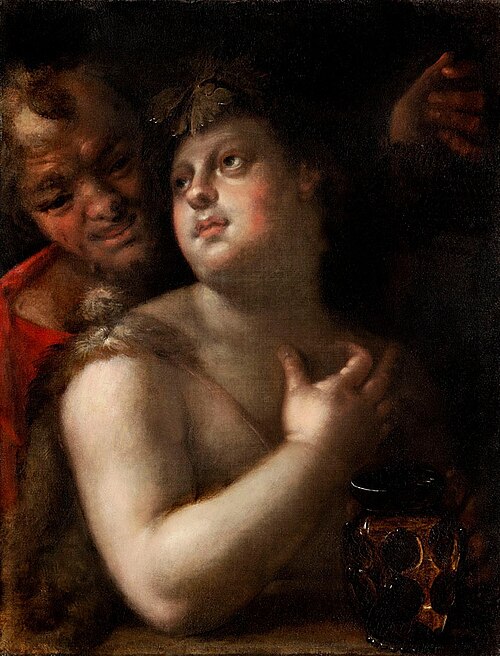 Bacchus et Silène, 1608, Hans von Aachen
