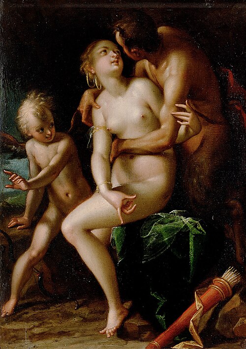 Jupiter, Antiope et Cupidon, 1595, Hans von Aachen