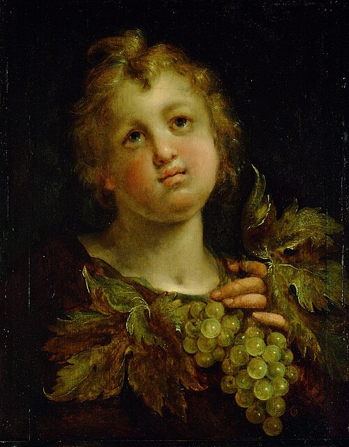 Garçon à la grappe de raisin, 1600, Hans von Aachen