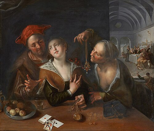 Scène de couple, 1605, Hans von Aachen