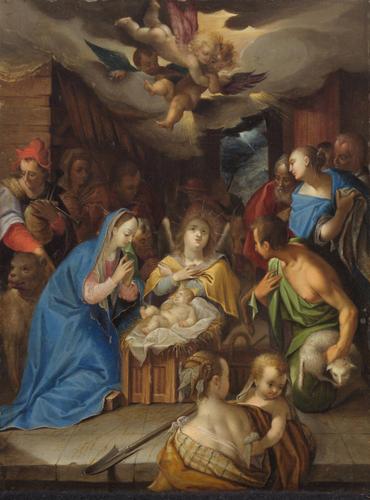 L'Adoration des bergers, 1600, Hans von Aachen