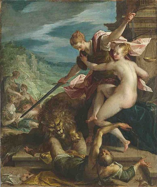 Victoire de la vérité sous la protection de la justice, 1598, Hans von Aachen