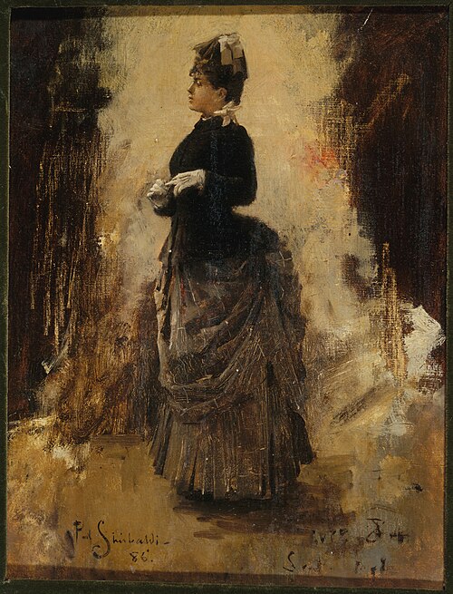 Femme retirant un gant, 1886, Jean-Paul Sinibaldi