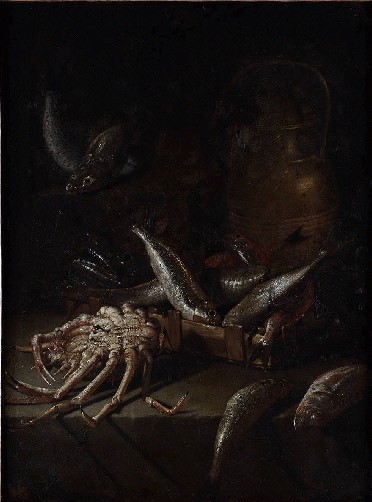 Nature morte aux poissons et araignée de mer, 1670, Giuseppe Recco
