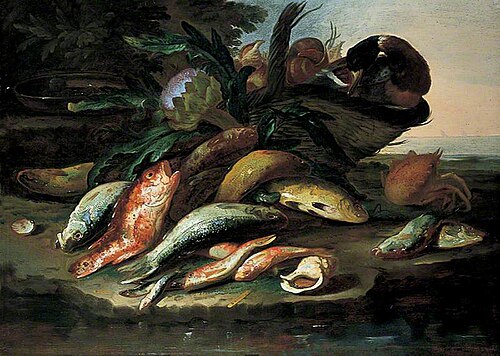 Still Life with Dead Fish and Game, , Giuseppe Recco
