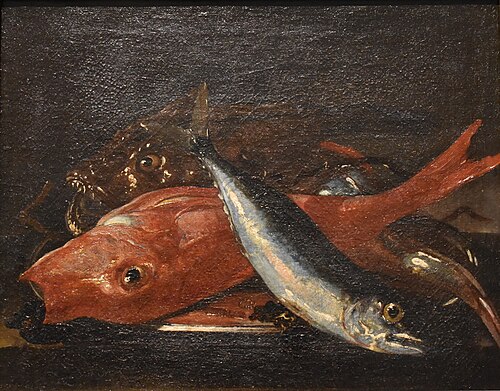 Nature morte aux poissons, 1660, Giuseppe Recco