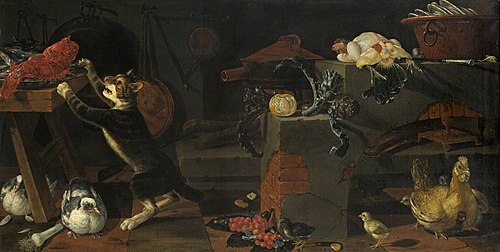 Kitchen Interior, 1674, Giuseppe Recco