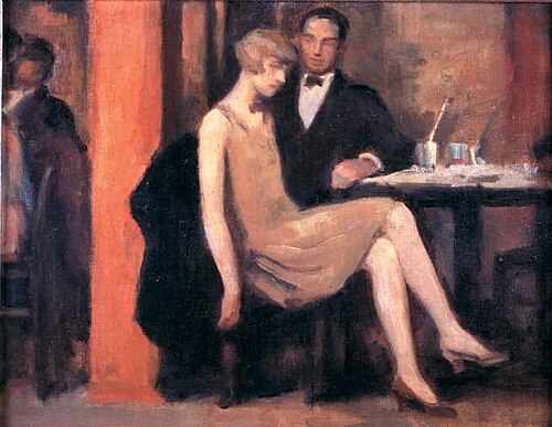 V kavárně, 1927, Hugo Boettinger