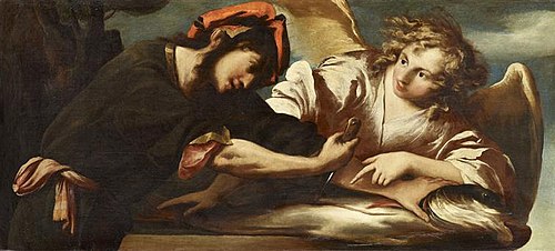 Tobie prélevant le cœur et le foie du poisson, 1700, Pietro della Vecchia