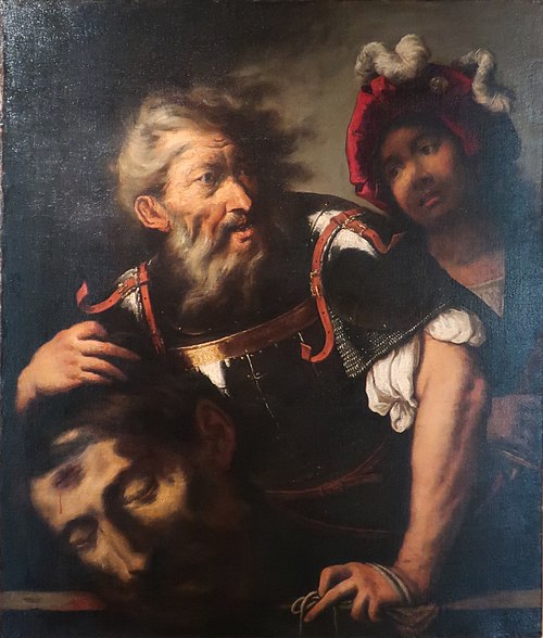 David and Saul with Goliath, , Pietro della Vecchia